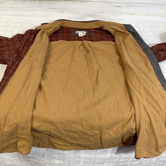 Carbon 2 Cobalt Conifer Double Lined Plaid Long Sleeve Button Up Shirt Cotton - Picture 5 of 12